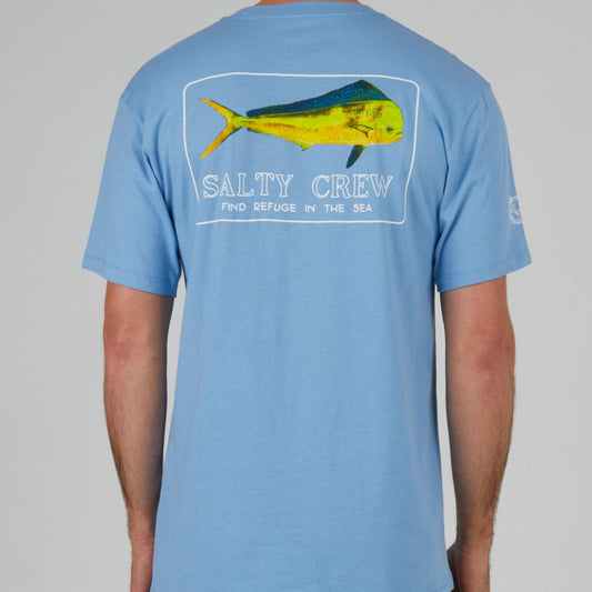 Salty Crew Golden Mahi Men's S/S Premium Tee- Marine Blue Mens T Shirt