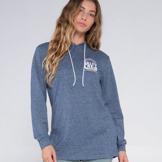 Salty Crew The Wave Mid Weight Hoodie - Navy Heather Womens Top