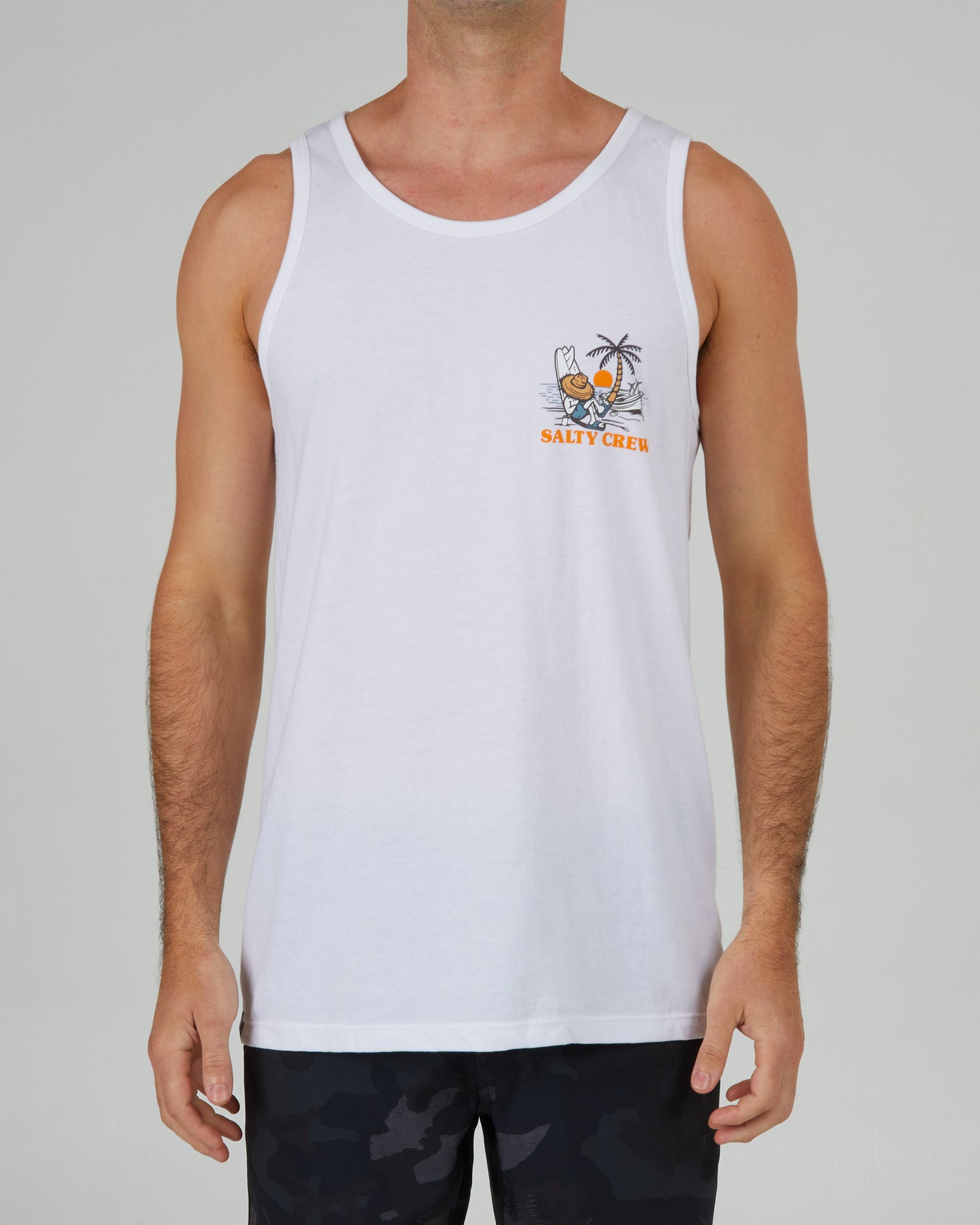 Salty Crew Siesta Tank Top - White Mens T Shirt