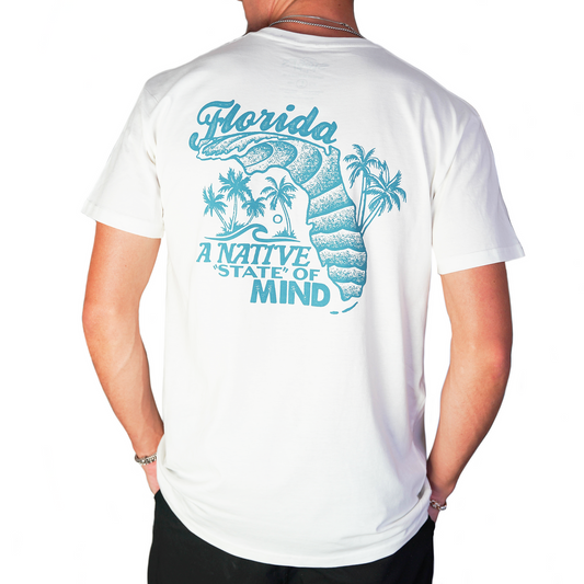 Stoefs Studio Florida A Native State of Mind Tee - White Mens T Shirt