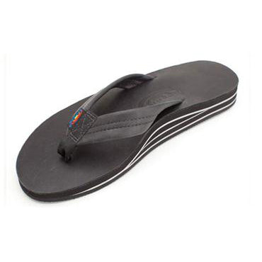 Rainbow Men's Sandal Classic Leather Black Double Layer 302ALTS0-TTBK Mens Footwear