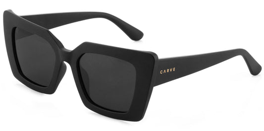Carve Finlay Injected Polarized Sunglasses - Black Grey Sunglasses