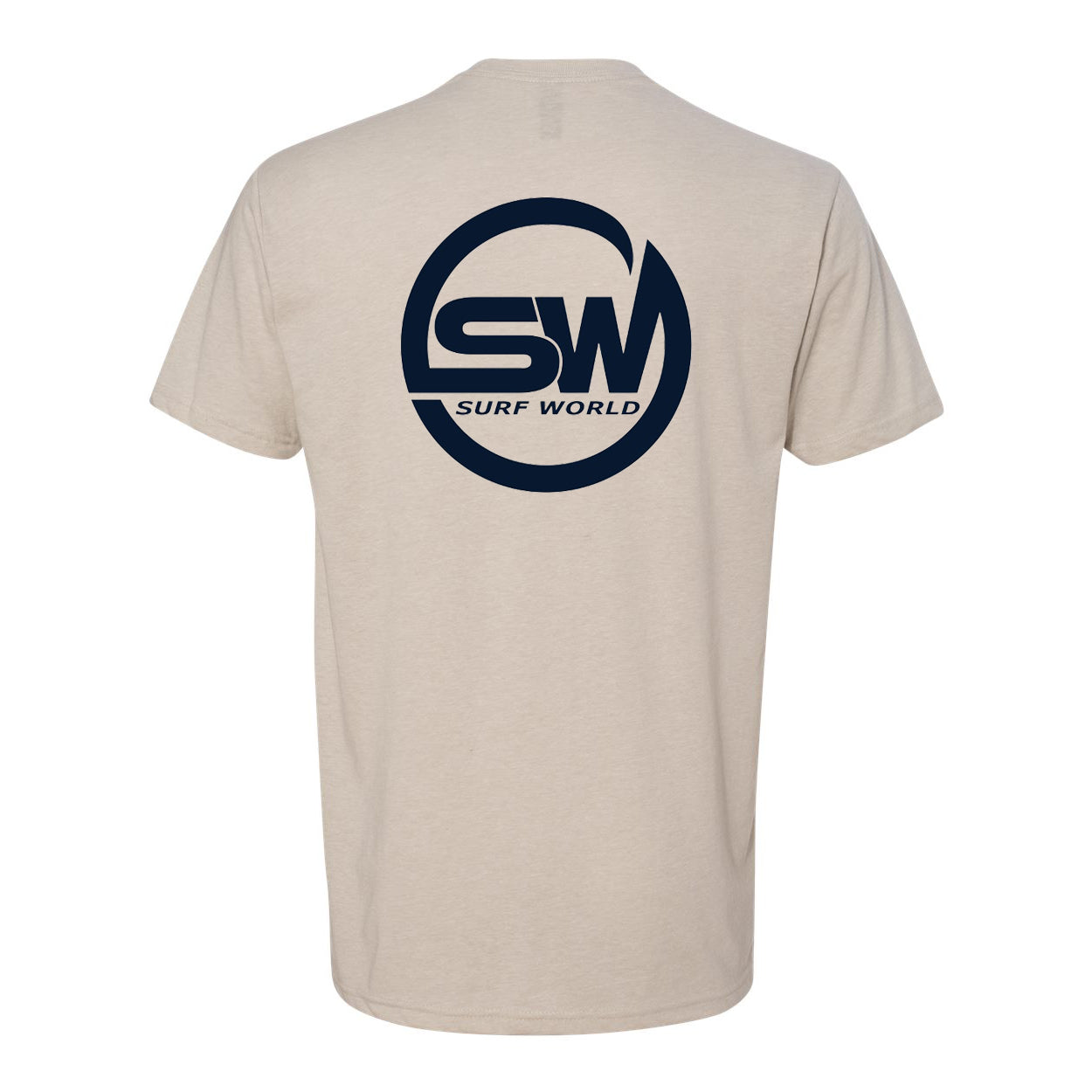 Surf World Circle Logo Tee Shirt - Sand - Lagoon Mens T Shirt