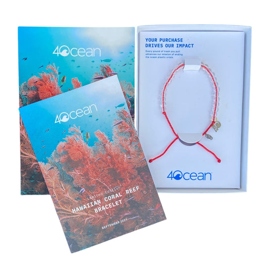 4Ocean Limited Box Set Hawaiian Coral Reef Beaded Bracelet - Red Jewelry