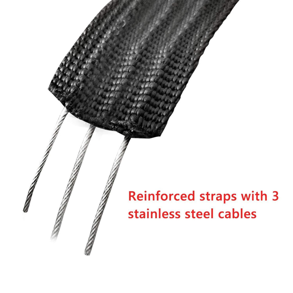 DORSAL Aero Roof Rack Pads 28 Inch Wide with Locking Straps - Pack of 4 for Car Surfboard Kayak SUP Long Surfboard Racks