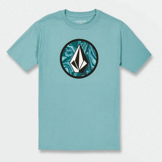 Volcom Circle Stone SS Tee Shirt - Coastal Blue Mens T Shirt