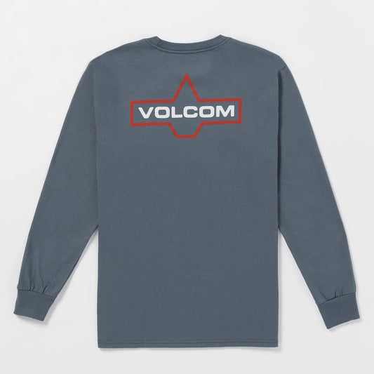 Volcom Branding Iron LS Mens T Shirt - Dark Slate Mens Longsleeve Tee