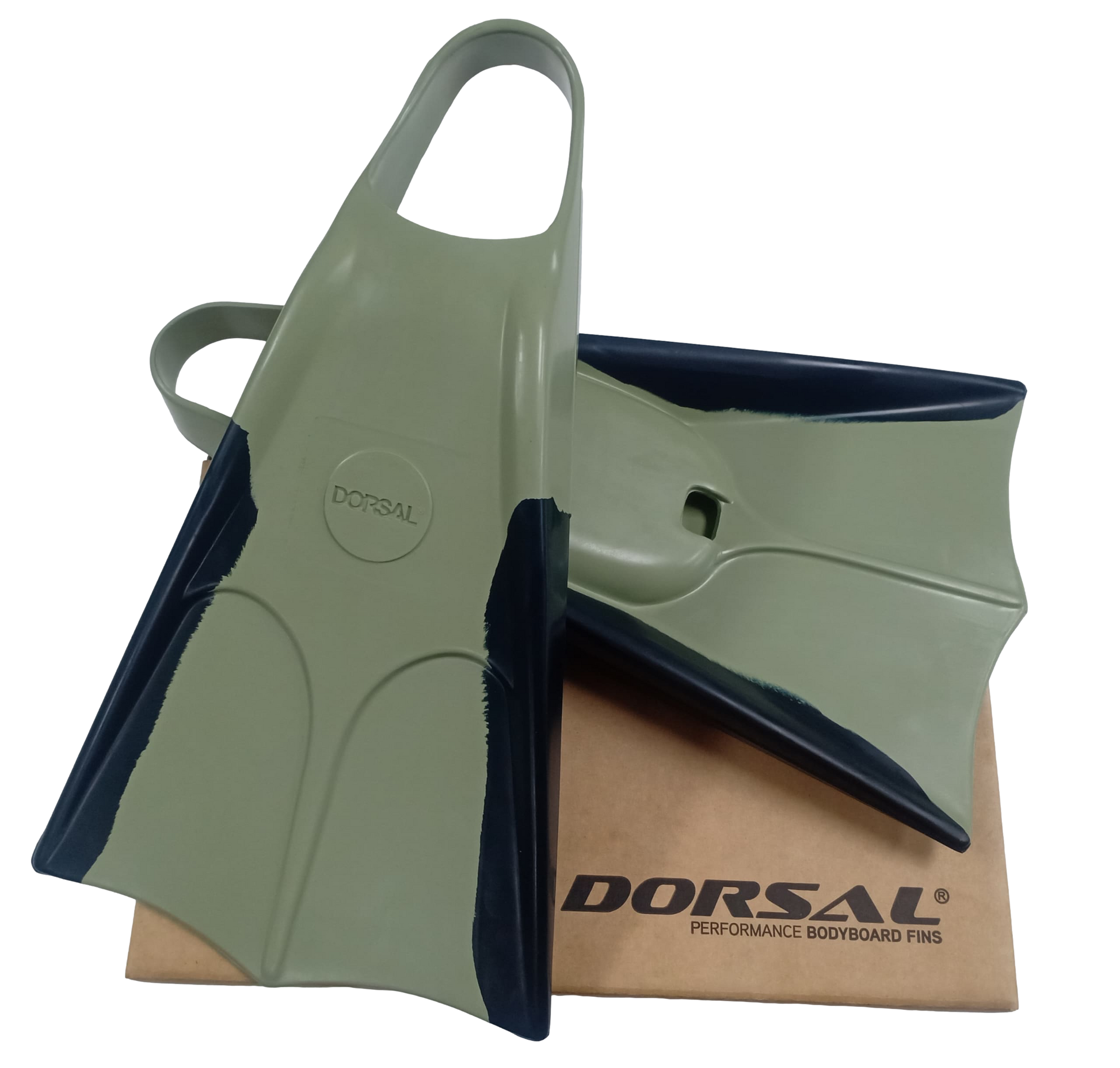 DORSAL Bodyboard Bodysurfing Floating Swimfins (Flippers) Swim Fins Black Green US Mens