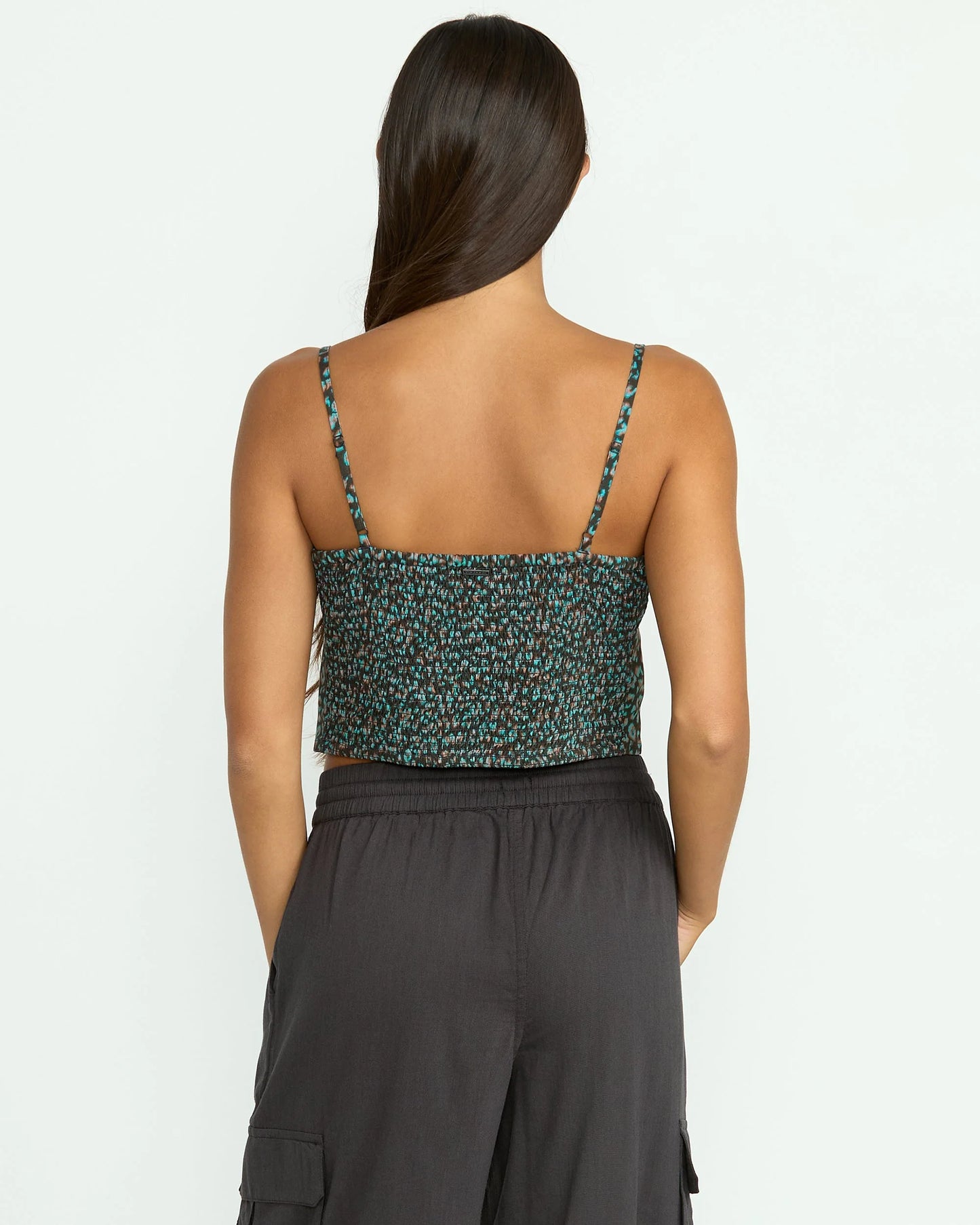 Volcom Here Kitty Cami Womens Top - Multi Grns Womens Top