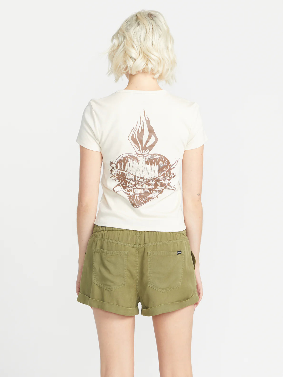 Volcom Sunday Strut Womens Short Moss Green