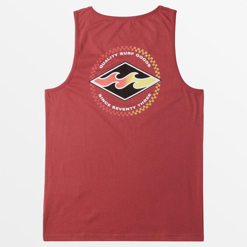 Billabong Rotor Diamond Tank Top - Ruby Mens T Shirt