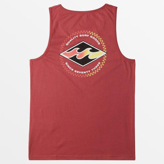 Billabong Rotor Diamond Tank Top - Ruby Mens T Shirt