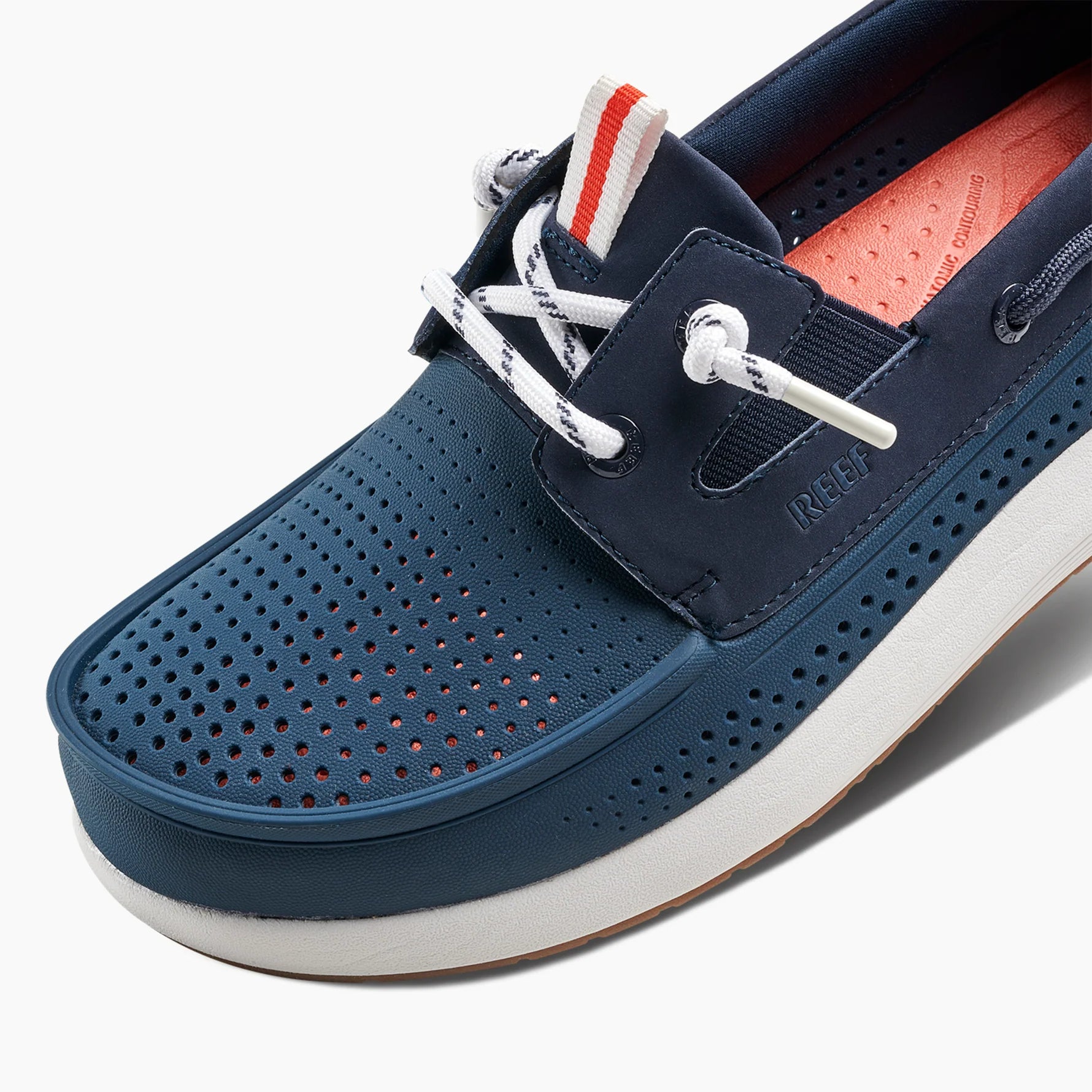 Reef Swell Sole Skipper Waterproof Boat Shoes - Navy Mens Footwear