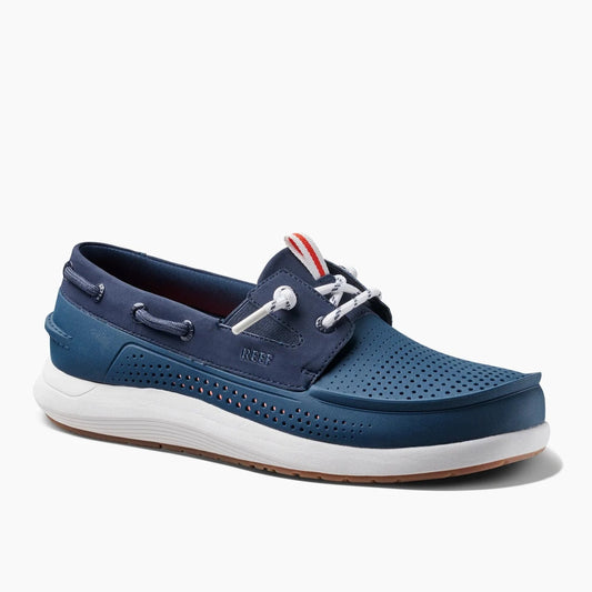 Reef Swell Sole Skipper Waterproof Boat Shoes - Navy Mens Footwear