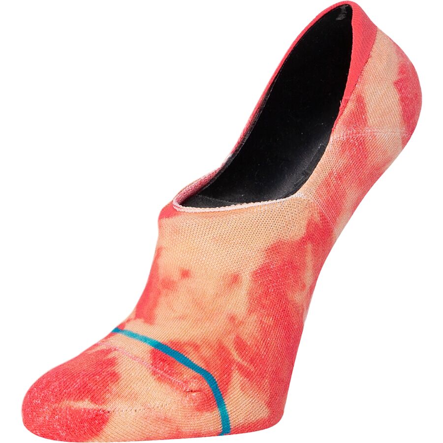 Stance Candid Women's No Show Socks - Coral Tie Dye (Size:M) Womens Socks