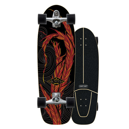Carver "Taylor Knox Model" Phoenix C7 Raw Trucks Complete 31.25" Skateboard Longboard Skateboard