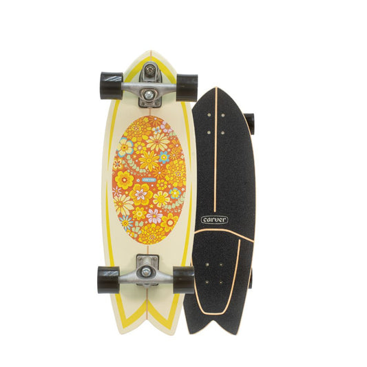 Carver Bloom C7 Raw Trucks Complete 29.25" Skateboard Longboard Skateboard