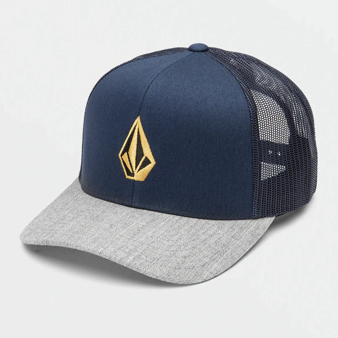 Volcom Full Stone Cheese Hat - Dark Charcoal Heather - Sea Navy Mens Hat SNV Sea Navy Grey