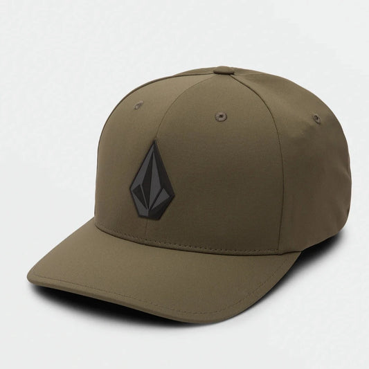 Volcom Stone Tech Delta Flexfit Hat - Service Green Hats