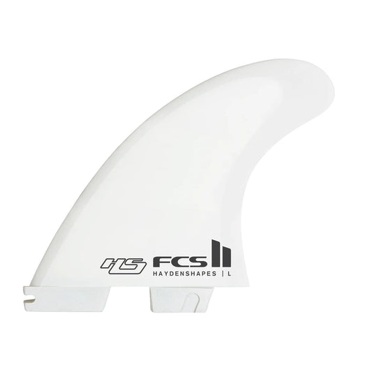 FCS II Hayden Shapes Performance Core Fins- Tri Quad - White - Large Fins