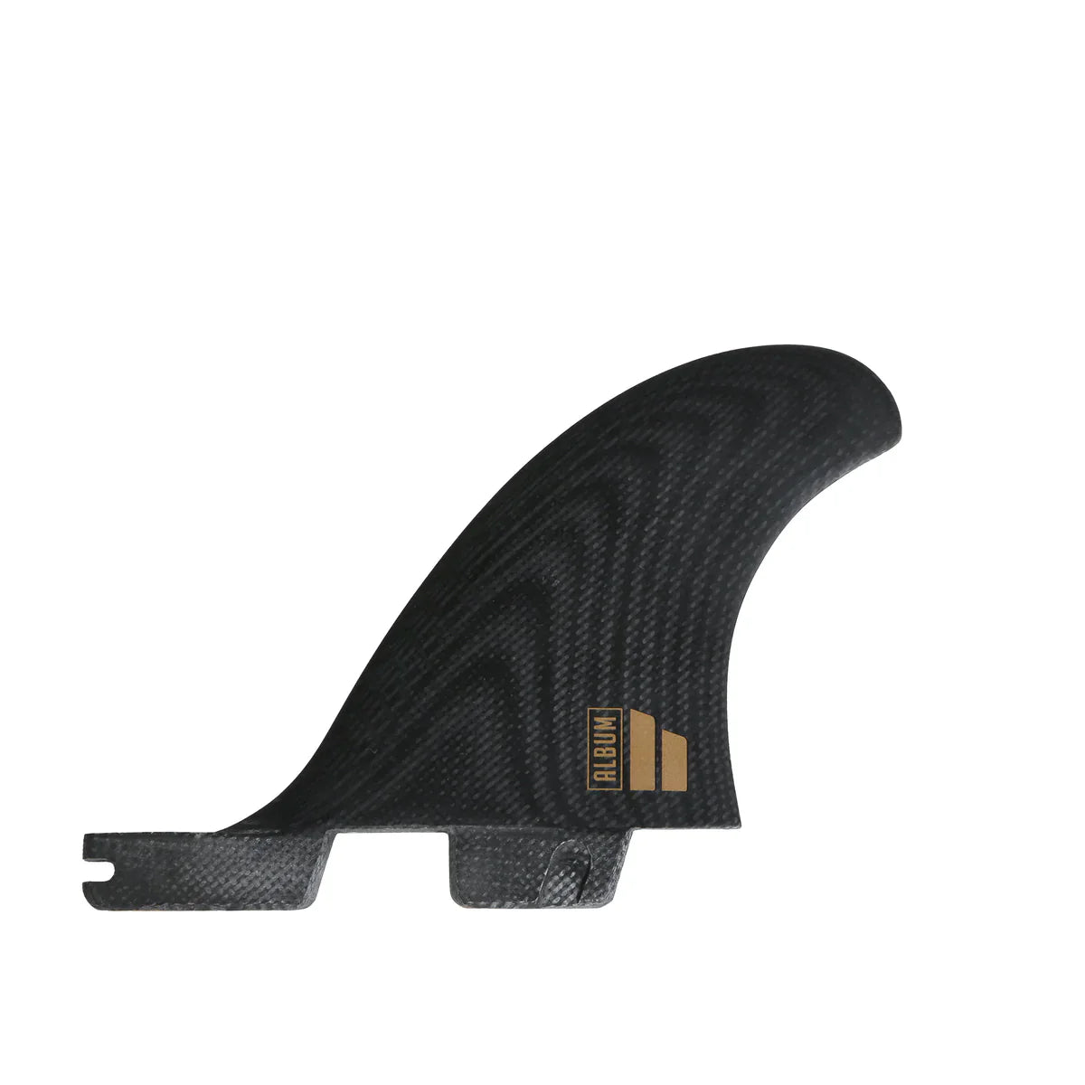 FCS II Album Twin Fins with mini Trailer- Black Gold Fins
