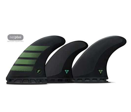 Futures Fins F8 Alpha Series Large Carbon Green 5 Fin Fins