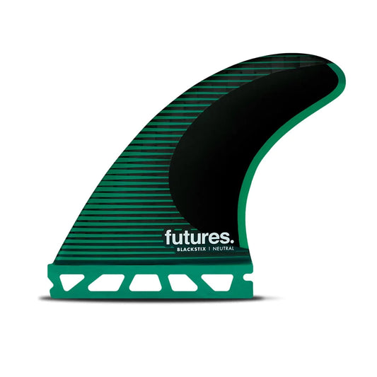 FUTURES FINS F6 Blackstix Thruster Carbon / Green - Medium Fins