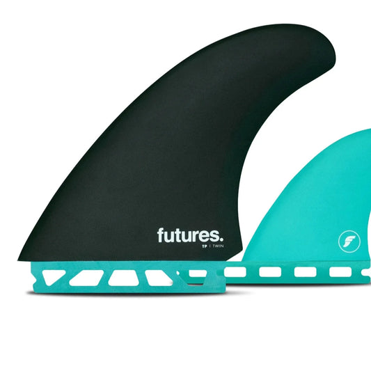 Futures T Patterson Twin Fin Set 2 + 1 Black Teal Fins