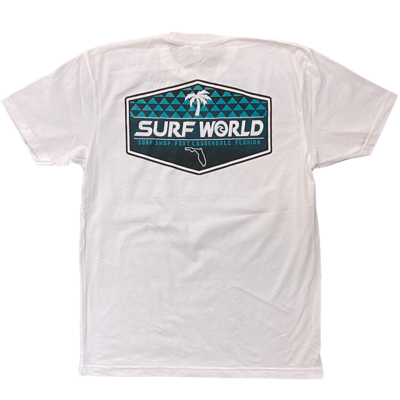Surf World Palm Triangles 2024 Tee Florida - White Mens T Shirt