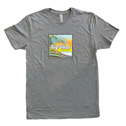 Surf World The Ledge Wave Tee Shirt - Dark Heather Grey Mens T Shirt
