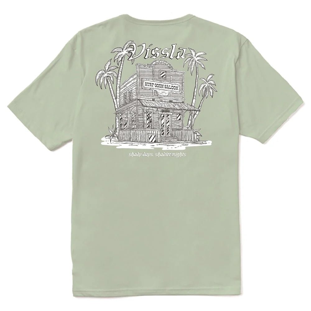 Vissla Surf Goon Saloon Premium Cosmic Wash Tee - Agave Mens T Shirt