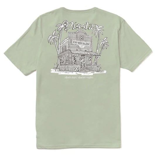 Vissla Surf Goon Saloon Premium Cosmic Wash Tee - Agave Mens T Shirt
