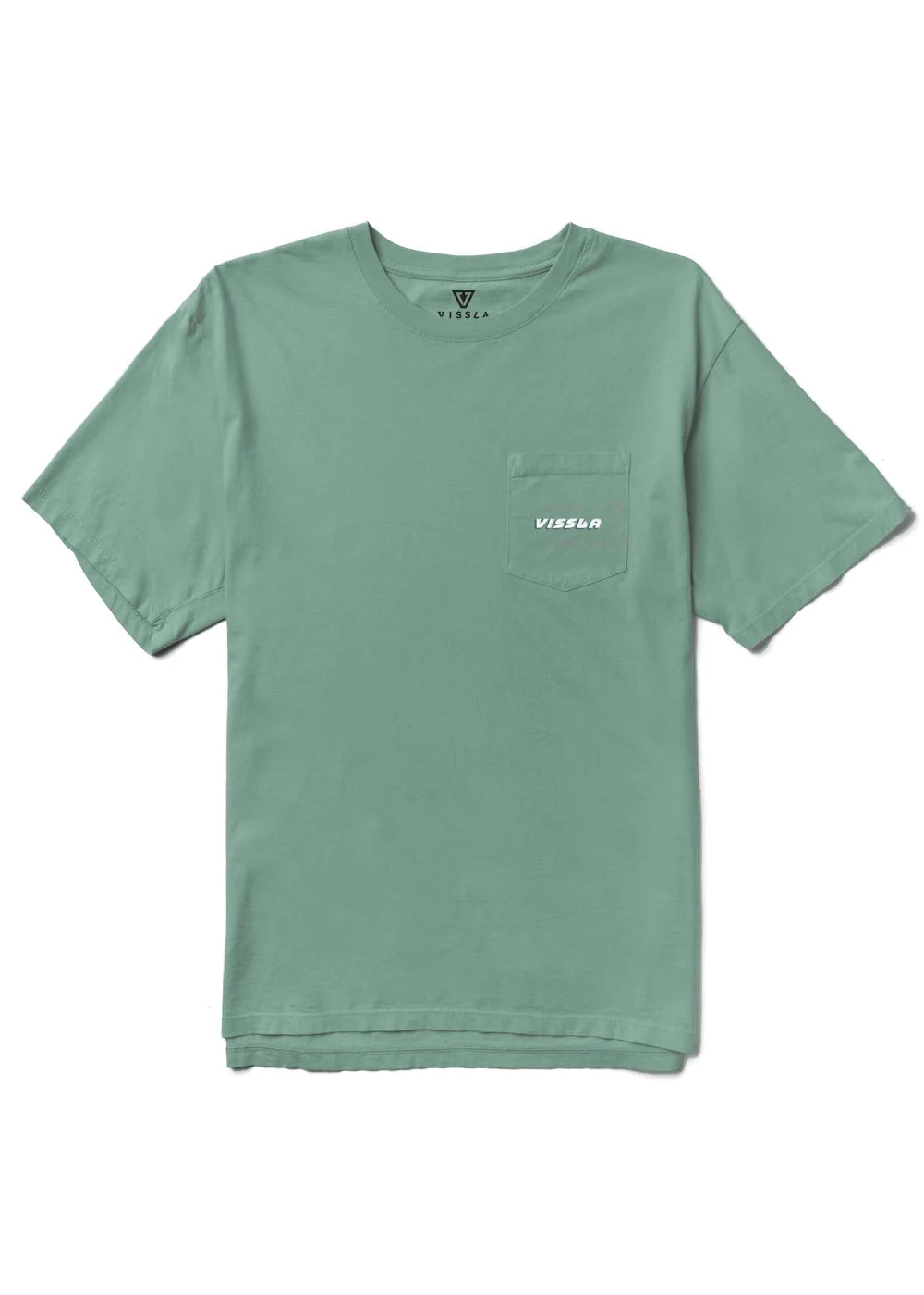 Vissla Amigo Shaka SS Mens Pocket T Shirt Black Jade
