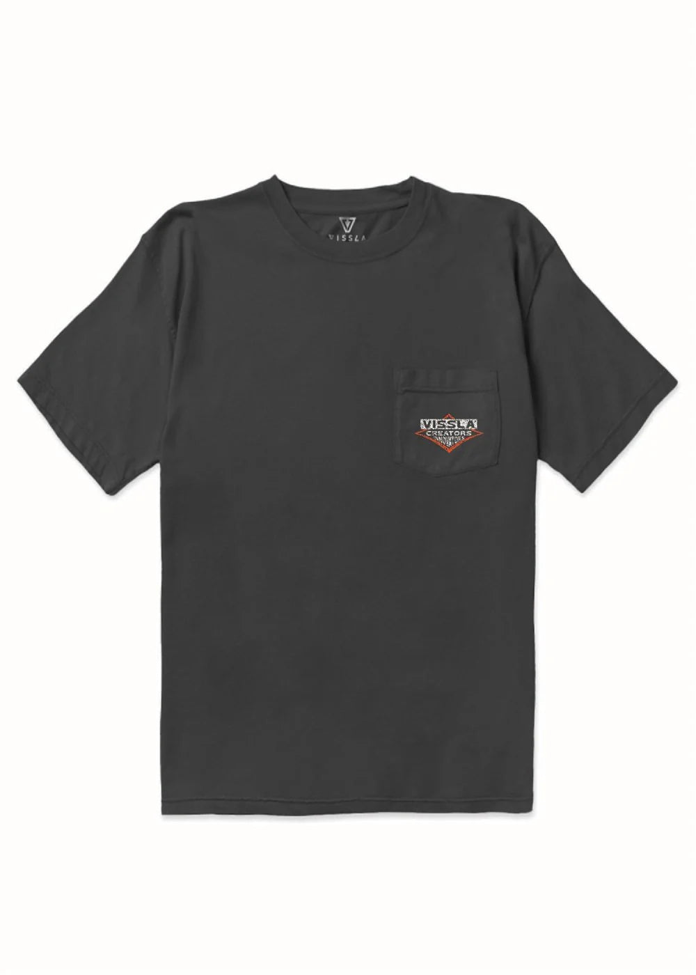 Vissla Beast SS Premium Pocket Tee - Washed Black Mens T Shirt
