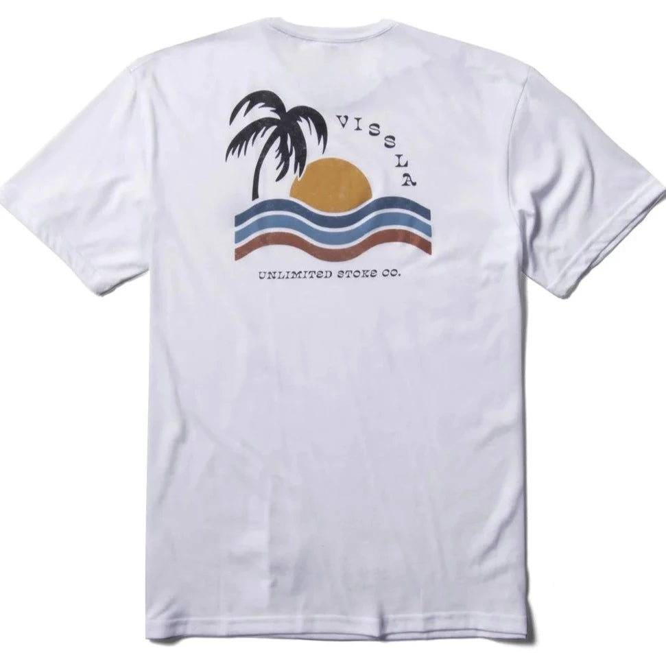 Vissla High Tide Comp Lite Dri Release Tee - White Mens T Shirt