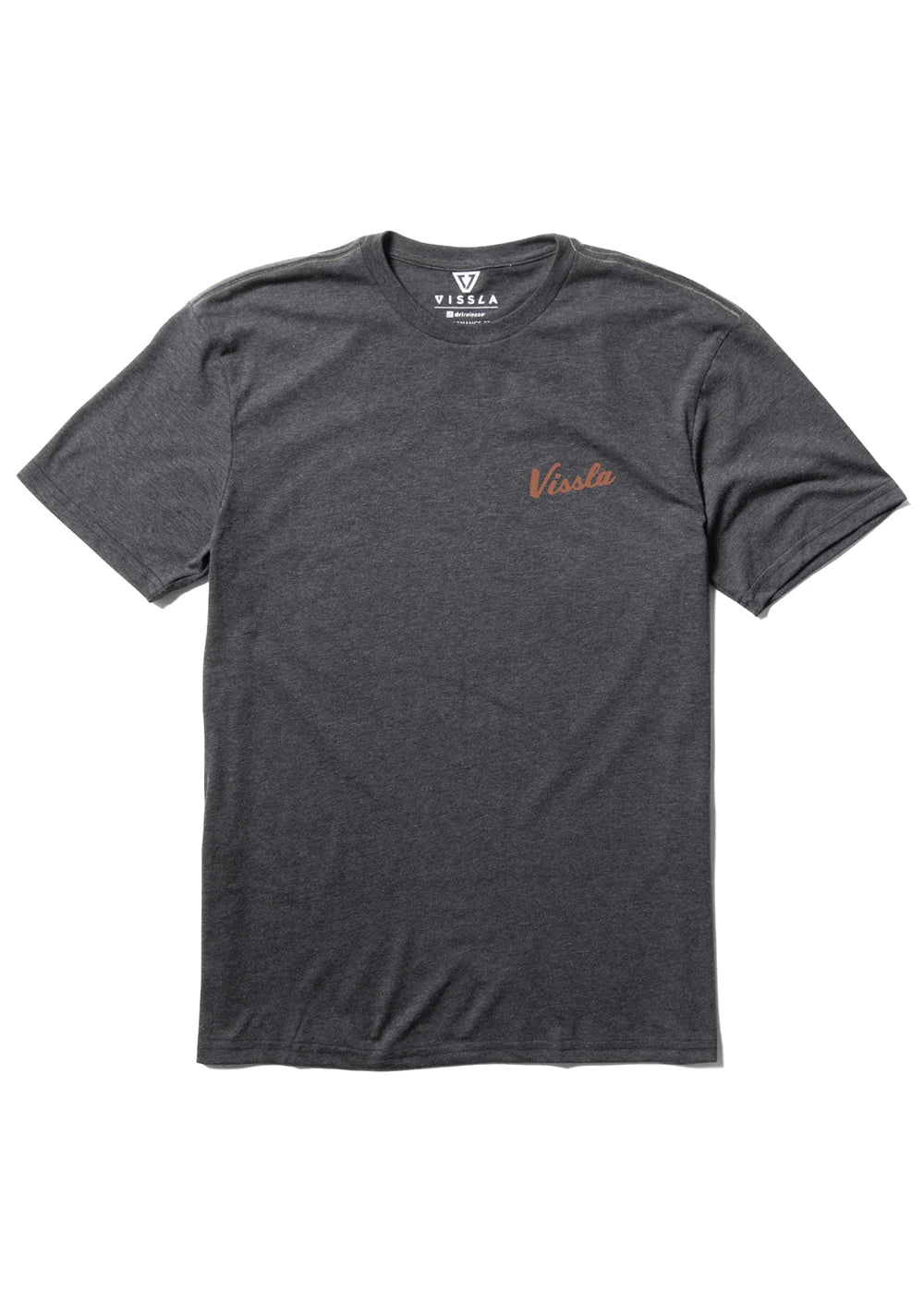 Vissla Reefer COMP LITE ECO PERFORMANCE TEE - Heather Black - Heather Blue Mens T Shirt