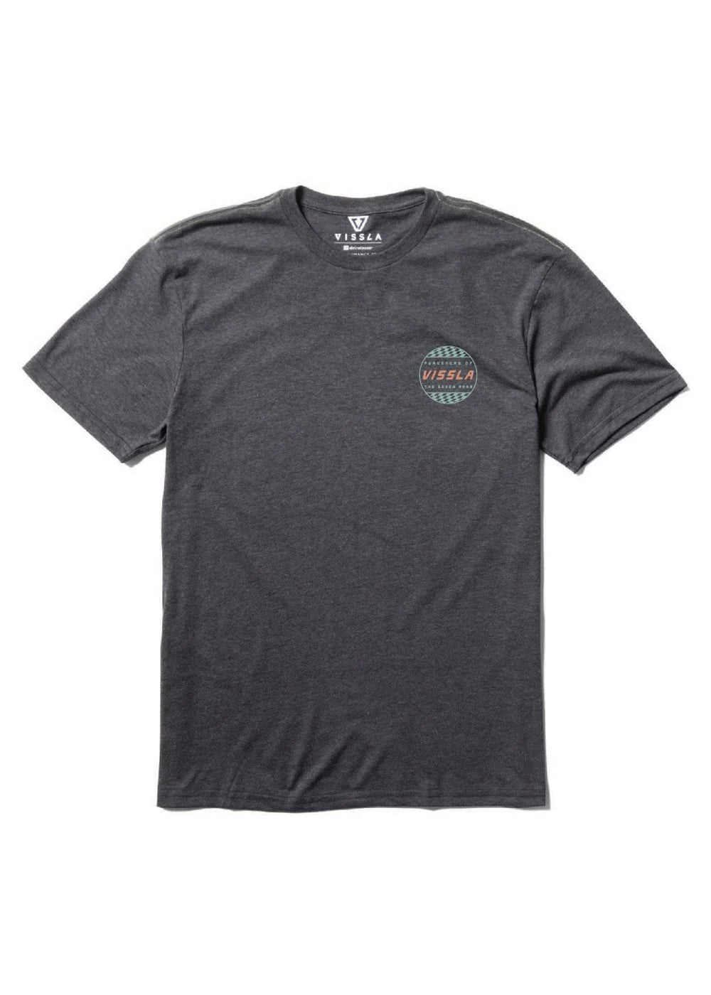 Vissla Rough Hands COMP LITE ECO PERFORMANCE TEE - Blk Heather front

