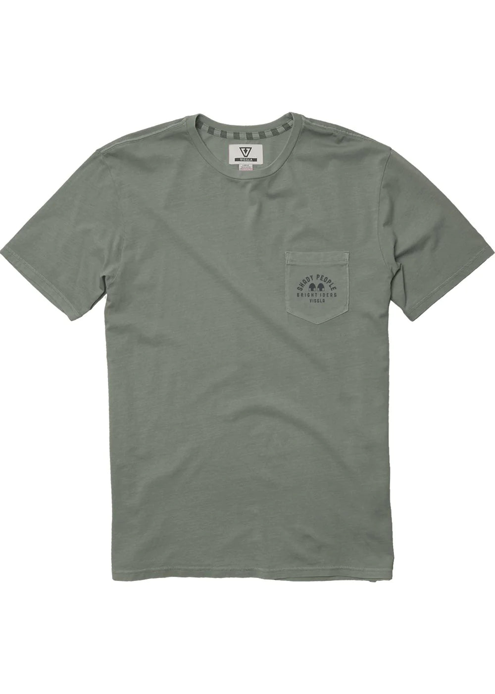 Vissla Bright Eyes Mens Pocket T Shirt - Army Mens T Shirt