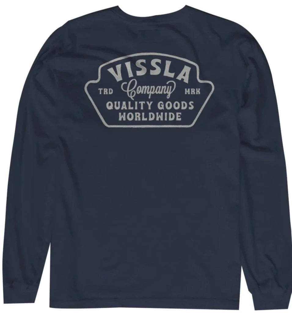 Vissla Quality Goods LS Men's T Shirt - Navy - Ale Mens T Shirt