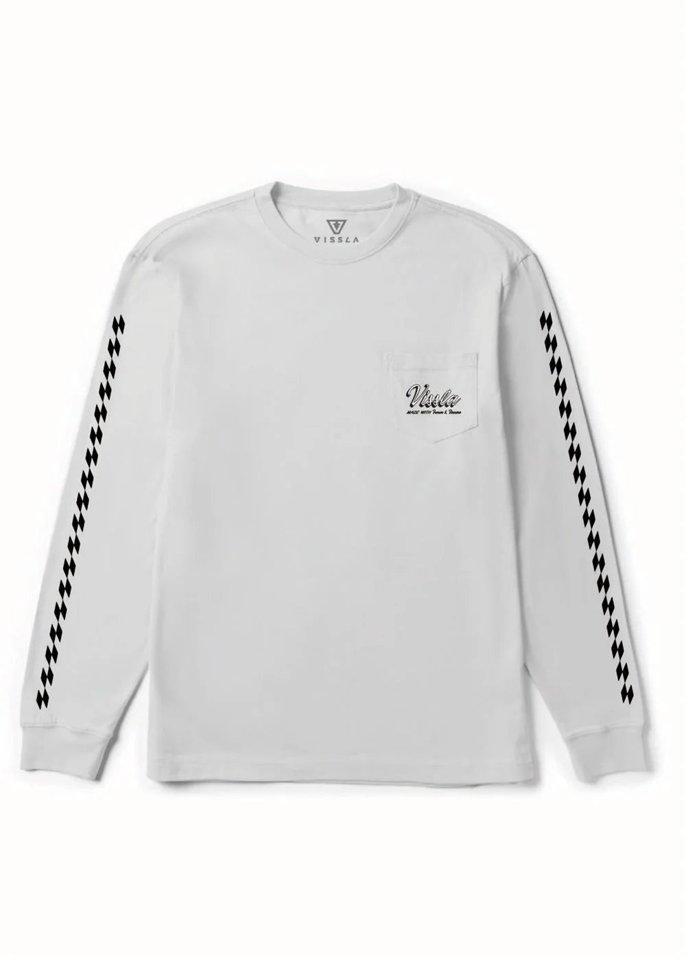 Vissla Handmade Premium LS Mens T Shirt - White Mens T Shirt