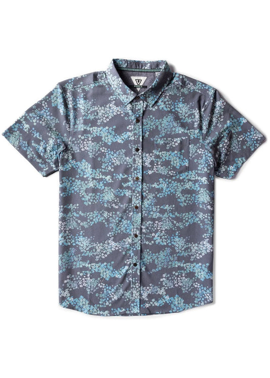 Vissla Botanica Hybrid Eco Woven SS Button Down Shirt - GRA Mens Woven Shirt