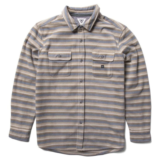 Vissla Eco-Zy LS Polar Flannel - Light Slate mens fleece