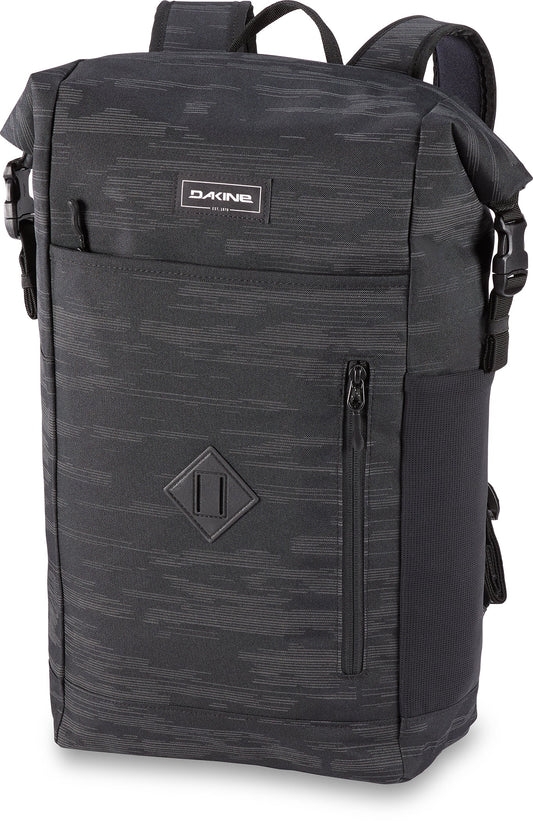 Dakine Mission Roll Top Surf Backpack 28 Liter Surfpack - Black Reflective Backpack