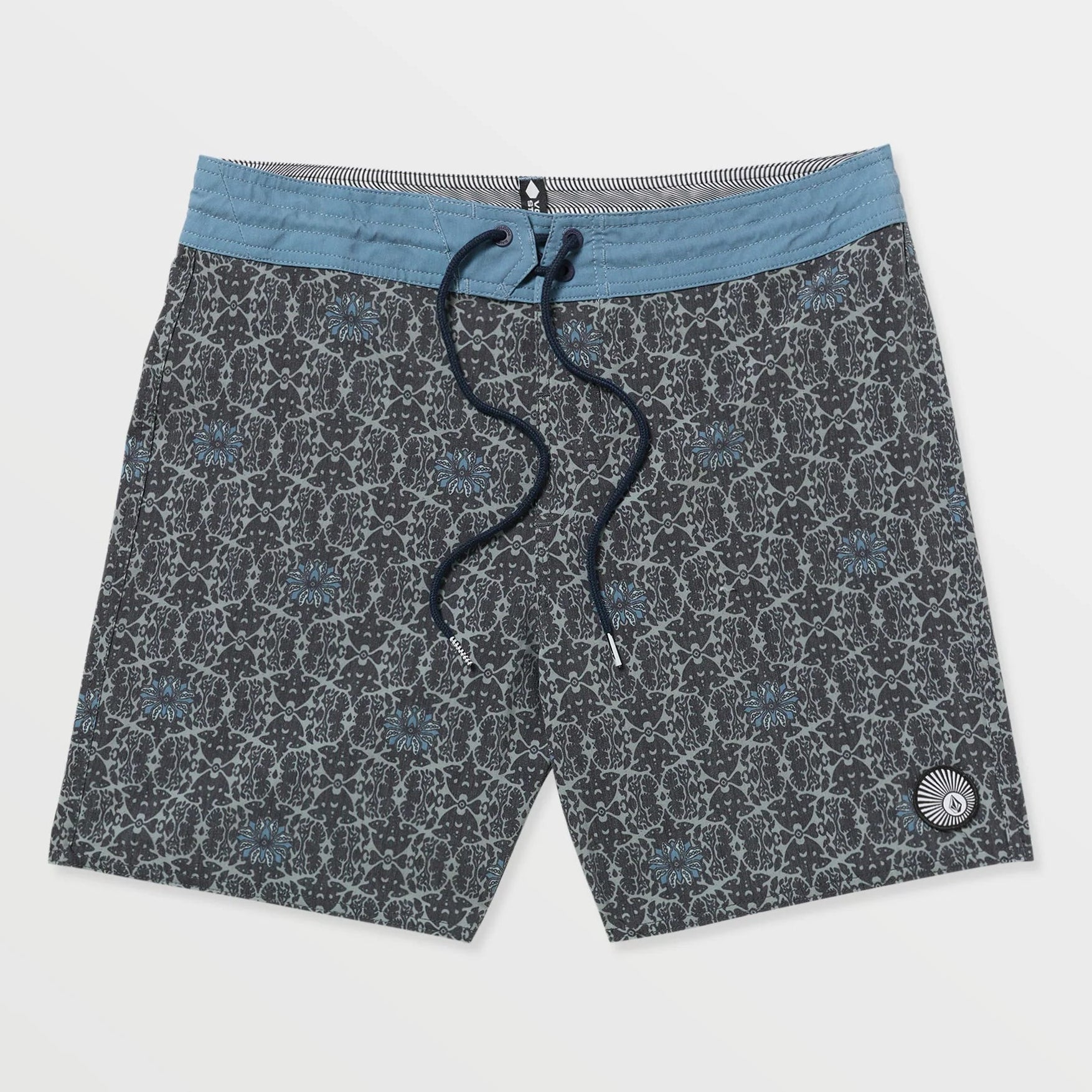 Volcom Psych Stretch Mens 19" Boardshorts - Moonbeam Black Mens Boardshorts