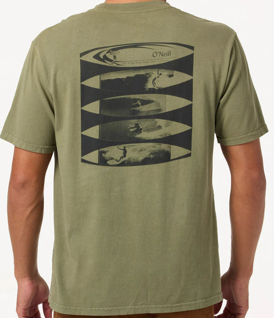 O'Neill OG 60's AD Men's Pigment Tee Shirt - Army Green Mens T Shirt