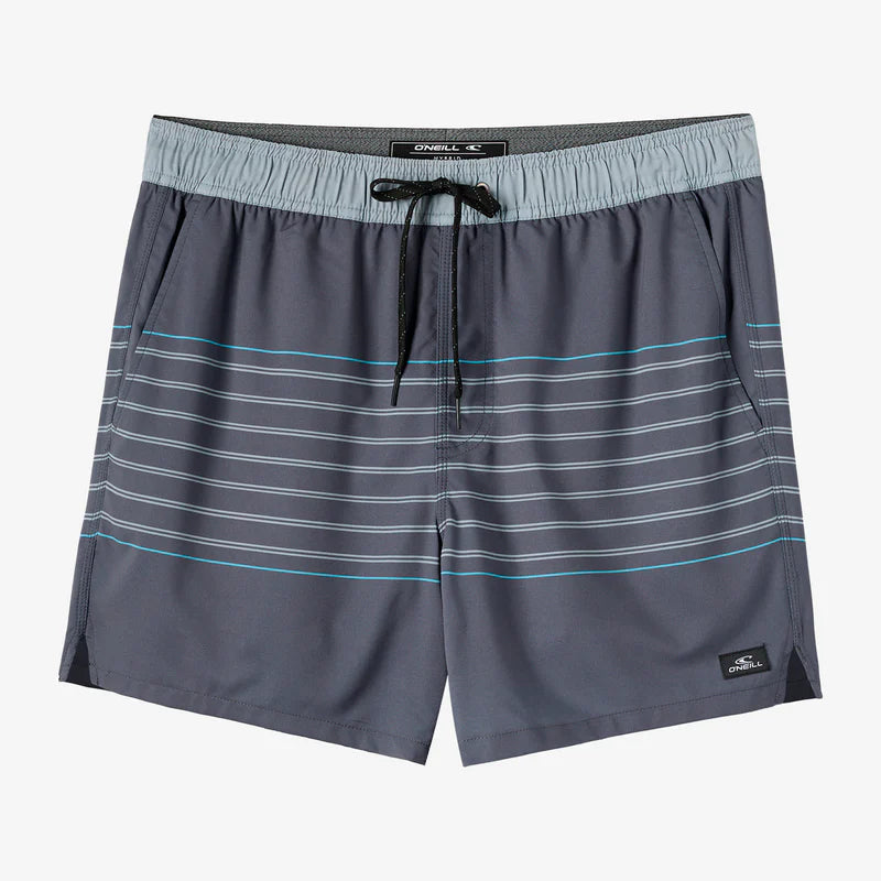 O'Neill Perform Light Lined Elastic Waist Shorts - Graphite Stripe Mens Boardshorts