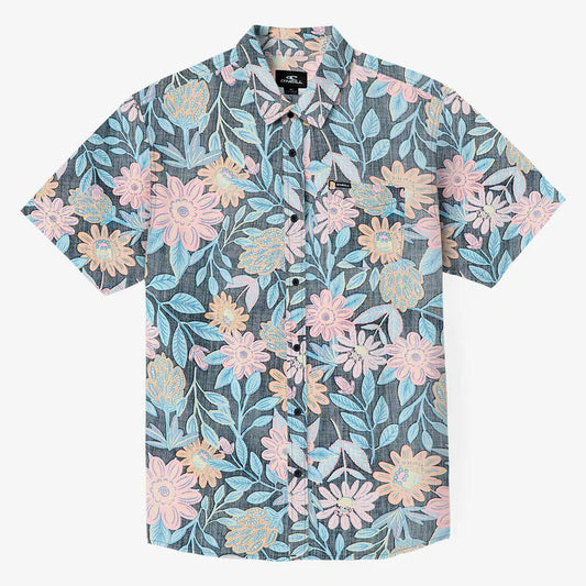 Oneill Oasis Eco Standard Button Down Shirt - Flipped Black Mens Woven