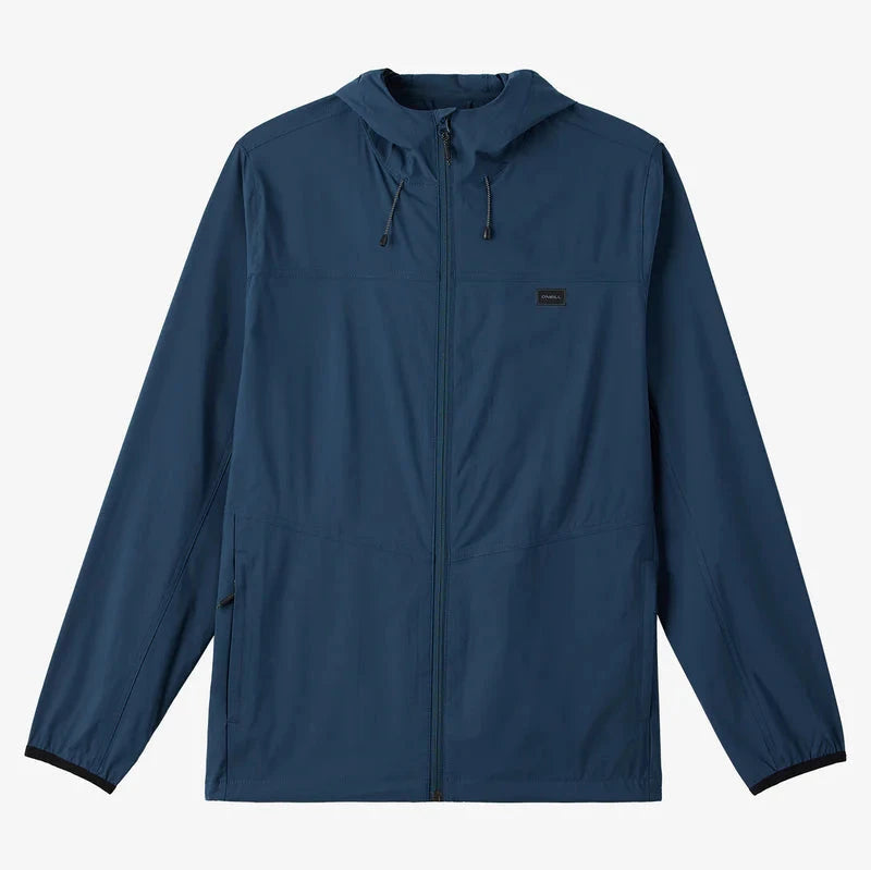 Oneill TLVLR Hooded Stretch Windbreaker Jacket - Navy mens jacket