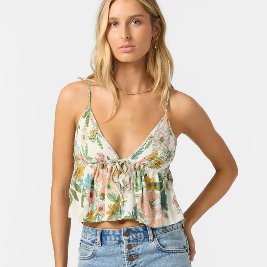 Oneill Tayla Floral Women's Top - White Womens Top