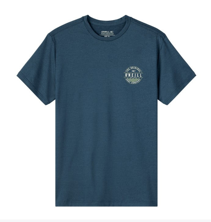 Oneill Trvlr Paradise Rashguard UPF SS Tee - Heather Navy Rashguard Sun Protection